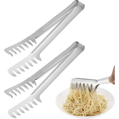 Lot de 2 Pinces, Acier inoxydable, Design ergonomique, Résistant lave-vaisselle, Cuisine restaurant buffet (1/5)
