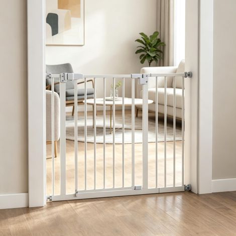 Cancelletto di sicurezza estensibile per scale e porte in metallo e plastica, bianco (1/4)