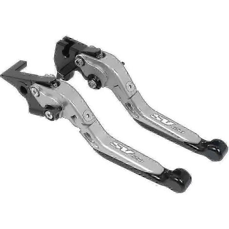 Poignées de guidon uniques pour moto Suzuki SV650/SV650S, réglables, extensibles et pliables (argent-3) (1/5)