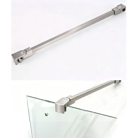 Barre de support porte douche sans cadre pour verre 6 à 9,5 mm (1/5)