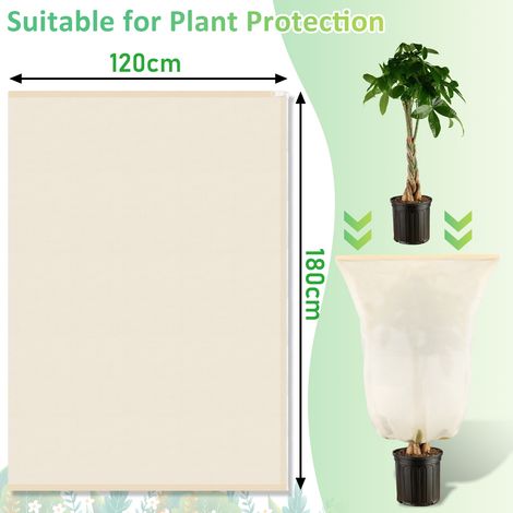 Randaco Protection hivernale 2x 100g/m² pour plantes en bacs Plantes 120x180cm Protection contre le gel Non-tissé d'hiver de jardin (1/5)