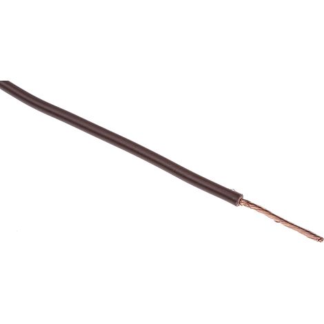Fil électrique RS PRO 2491X, 30 1,5 mm² 15 AWG Non blindé, 750 V c.a., PVC Marron, 100m ( Prix pour Bobine de 100 Mètres )