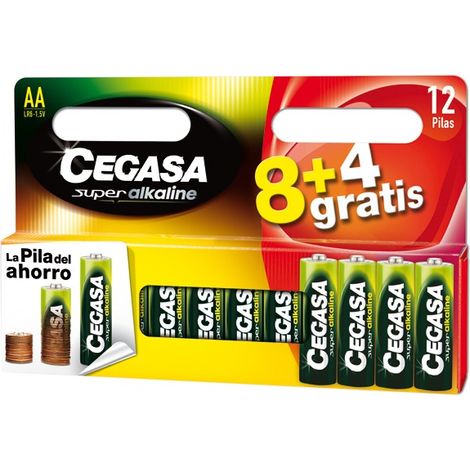 PILE ALCALINE LR06 AA BL 8+4 - 1,5 V