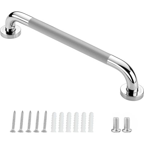 Barre d'appui antidérapante pour salle de bain, en acier inoxydable 304, pour intérieur/extérieur, cuisine, chambre à coucher, salle de bain, douche et escalier, 50 cm, 1 pièce