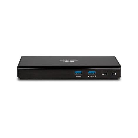Hamlet HDOCKS300TC laptop-dockingstation & portreplikator Kabelgebunden USB 3.2 Gen 1 (3.1 Gen 1) Type-A Schwarz (1/5)
