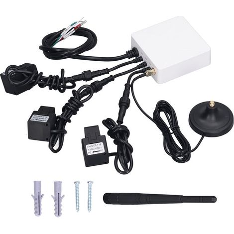 Compteur d'énergie Wi-Fi triphasé, avec capteur de niveau de circuit 120 A, moniteur de puissance électrique intelligent, 100-240 V (1/5)