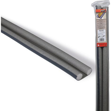 Bourrelet double pour porte en mousse 95 gris