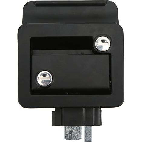 Verrou de sécurité intégré pour porte d'entrée de camping-car, en alliage d'aluminium noir, avec pêne dormant, pour caravane, camping-car et caravane. (1/5)