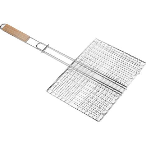 Panier à griller pour barbecue en acier inoxydable antirouille, multifonctionnel, pour poissons et grillades en extérieur. (1/5)