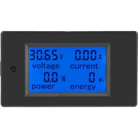 Voltmètre Numérique Ampèremètre Power Meter Multimètre, DC 6.5-100V Courant Tension Compteur D'énergie Testeur De Batterie Moniteur De Puissance Multifonction Watt Amp Voltmètre Multimètre Testeur (1/4)
