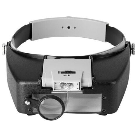 Bandeau Loupe Horloger Mains Libres  - Loupe avec Lumière - Casque Loupe Grossissante avec LED Lumière - Pour Horloger - Bijoutier - Lecture (1/4)