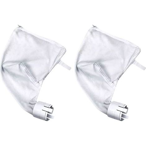 Piscine Nettoyeur de débris Sac Fine Mesh Filtre Sac de remplacement avec fermeture à glissière pour 360 380 2pcs Outils de nettoyage-Garden Outils de nettoyage