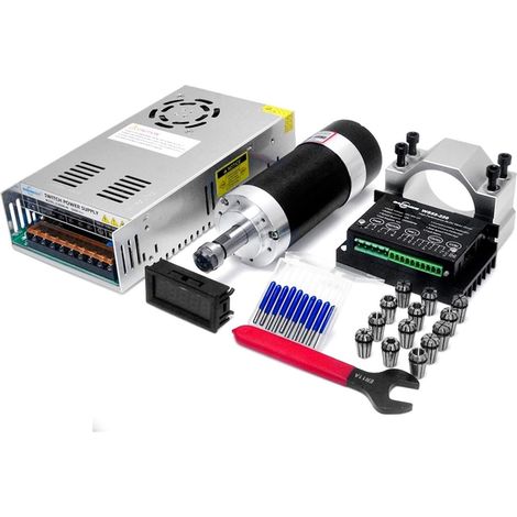 Kits de moteurs de broche CNC Kit de moteur sans balais CNC 500w, 48v DC, for fraisage, gravure, perceuse(500w ER11 kit4) (1/5)