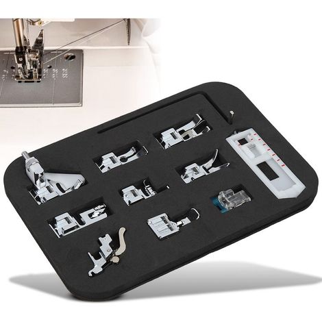 11 accessoires multifonctionnels pour machine à coudre électrique domestique, dont un pied presseur pour tricot (modèle 505A). (1/5)