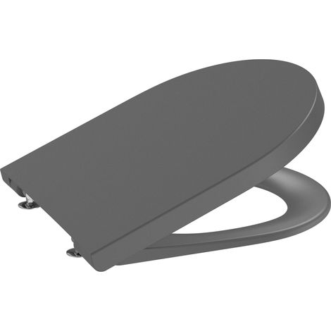 Inspira Abattant compact en Supralit frein de chute 'Silencio', double laqué, déclipsable, Onyx (A80152C64B) (1/2)