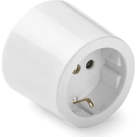 Base de superficie redonda tt 16a 250 v, blanca, retractilado (1/5)