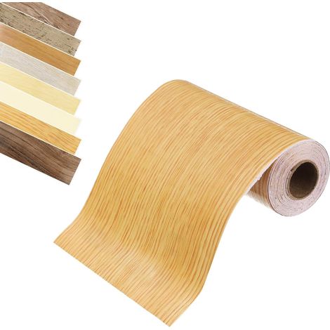 Ruban à Grain de Bois, 2" x 33Ft Ruban Réparateur Auto-Adhésif à Grain de Bois Patch Simulé Porte Plinthes Sol Meuble Intérieure (1/5)