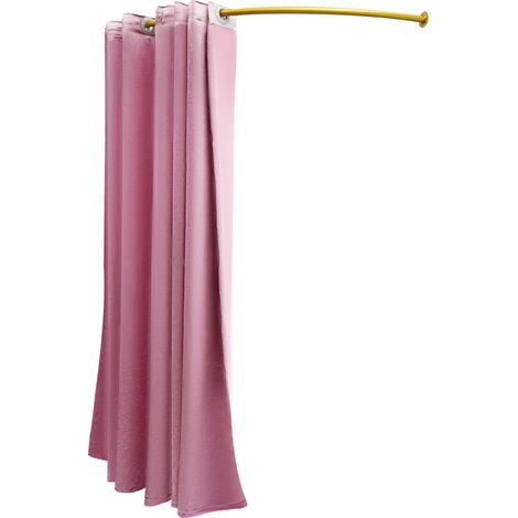 Virellio – Cabine d'essayage rose murale 100 × 200 cm – Vestiaire temporaire – Rideau de séparation d'intimité avec rail en C – Pour boutique, magasin et bureau (1/5)