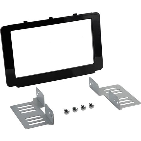 Support 2DIN autoradio compatible avec Toyota Hilux 15-20 - Noir