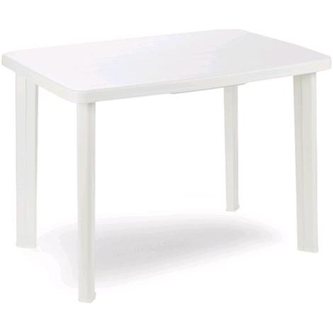TAVOLO da giardino in RESINA Rettangolare 101x68x72 cm mod. FARETTO BIANCO (1/2)