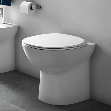 RAK Morning Rimless Comfort Height Back To Wall Toilet (inc Soft Close Seat) (1/5)