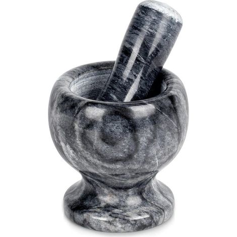 GranitoPro Mortaio Con Pestello In Granito 11 Cm - Strumento Da Cucina Pratico E Durevole Per Spezie Erbe Noci (1/5)