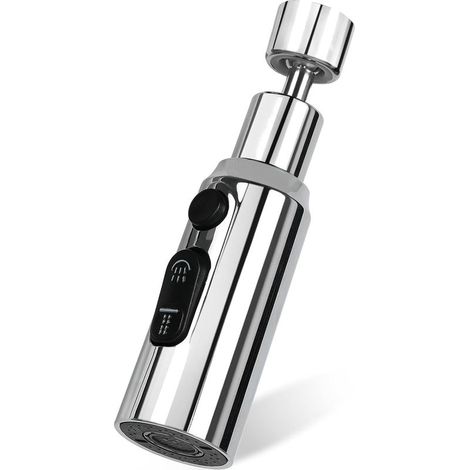 Aérateur de Robinet 3 Modes Rotatif 360° Tête Douchette Evier Cuisine Brise Jet Robinet Cuisine D'eau Pour Robinet Embout Robinet Cuisine Adaptateur Mousseur Robinet G1/2 , 22mm (1/4)