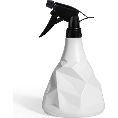 Flacon pulvérisateur à pression manuelle vide de 700 ml, flacons pulvérisateurs à brouillard fin en plastique avec déclencheur, petit arrosoir pour la maison et le jardin, buse réglable (blanc) (1/5)
