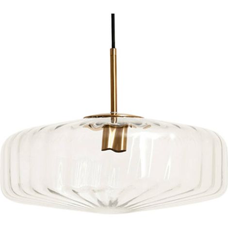 Light & Living - lámpara colgante - Pleat - transparente - vidrio