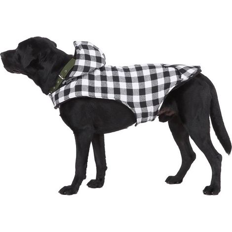 Manteau chaud en coton pour chien, sweat à capuche taille L, veste noire, tenue de chien, costume de saut. (1/5)