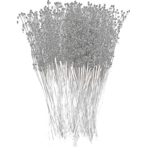 Bouquet de 60 tiges perlées, guirlande de perles de 4 mm, garniture florale, cadeau (1/5)
