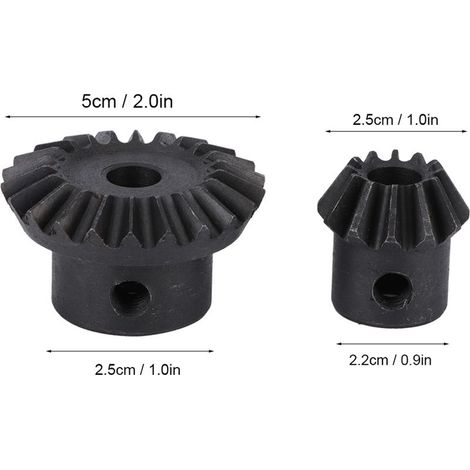 Engrenage d'extracteur d'apiculture noir (2 pièces) - Accessoire pour extracteur de miel en acier - Kit pour apiculteurs professionnels (1/5)