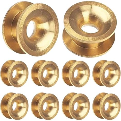 10 pcs Universel Manchons à œillets pour tête de Coupe-Bordures, débroussailleuse, Coupe-Herbe, Manchons en Laiton, pièces de Rechange, Accessoires pour Troy-Bilt, pour Craftsman Moteur de Jardin (1/5)