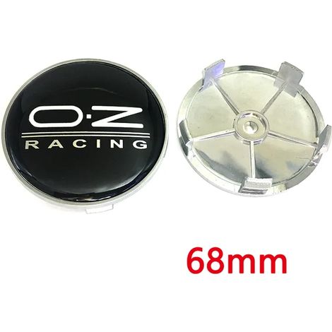 (68 mm Noir Argent) 4 enjoliveurs de roue de voiture 56 mm 60 mm 65 mm 68 mm Compatibles avec les jantes, logo Auto OZ, emblème, accessoires de style extérieur (1/5)
