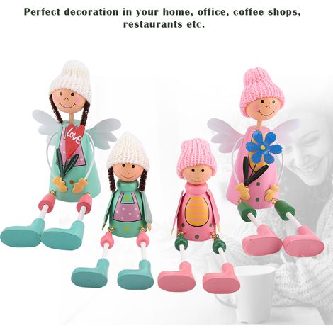 4-teiliges Set Exquisite Miniaturpuppen Ornament Dekoration Geschenk Zuhause Büro (Schwestern) (1/5)