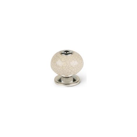Boutons Porcelaine Craquelée D40mm Design Vintage, Porcelaine Craquelée, Diamètre 40mm - Reunion Industrial