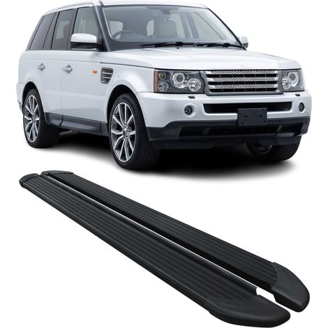 Marchepieds Latéraux Compatible avec Range Rover Sport L320 2005-2013 Noir Aluminium 2Pcs (1/5)
