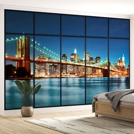 Papier peint panoramique Trompe l'oeil Verrière - New york - 130 cm x 82 cm (1/5)