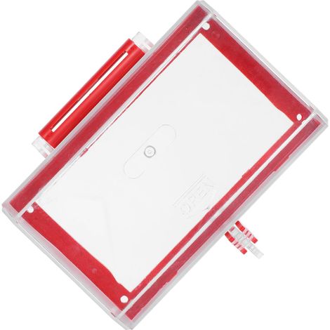 Druckknopf Sperrabdeckung Transparent Kunststoff Not aus (1/5)