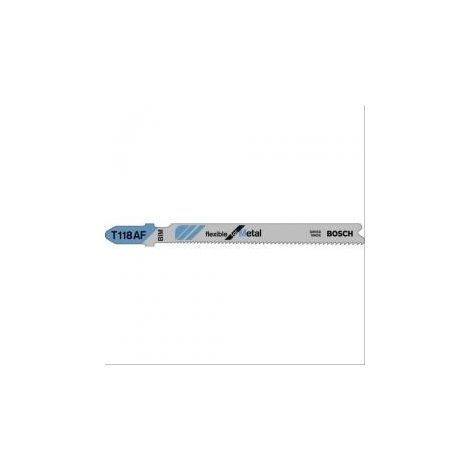 Lame de scie sauteuse pour métaux - T118AF Bosch L=92mm - boîte de 5