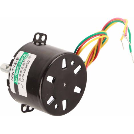 pcs AC220V Miniatur-Synchronmotor mit niedriger Drehzahl und hohem Drehmoment, dreht sich vorwärts/rückwärts (50 U/min) (1/5)