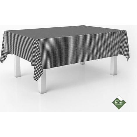 Nappe Vichy Petits Carreaux Anti-Taches rectangulaire 300x140 Or (1/5)