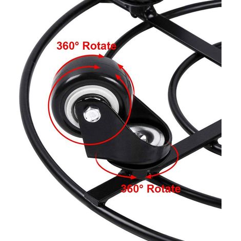 Support robuste en fer pour plantes en pot avec roues, support rond pour pots de fleurs, intérieur et extérieur (1/5)