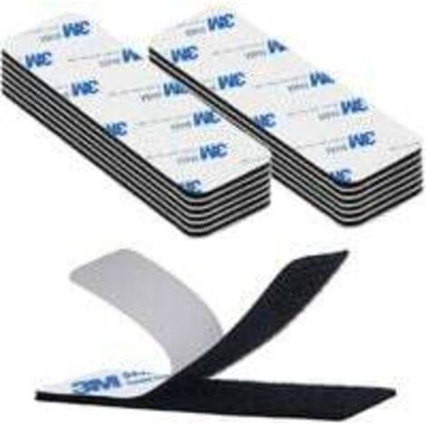 Pair 20 pièces Scratch Autocollant Double Face 3 x 10 cm, Bande Agrippantes Adhésives 3M Extra Fort Rectangle Adhésif,Ruban adhésif divers, (1/4)