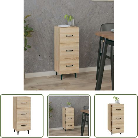 Maison Exclusive Sideboard Sonoma-Eiche 34,5x34x90 cm (1/5)