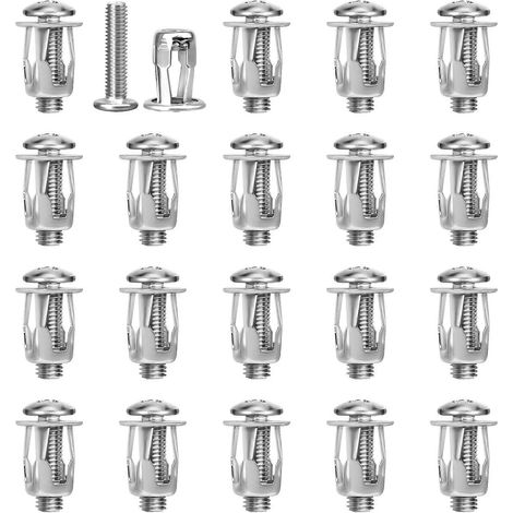 20 écrous M6x25 pour carrosserie métallique, avec vis, pour plaques de tôle creuses. (1/5)