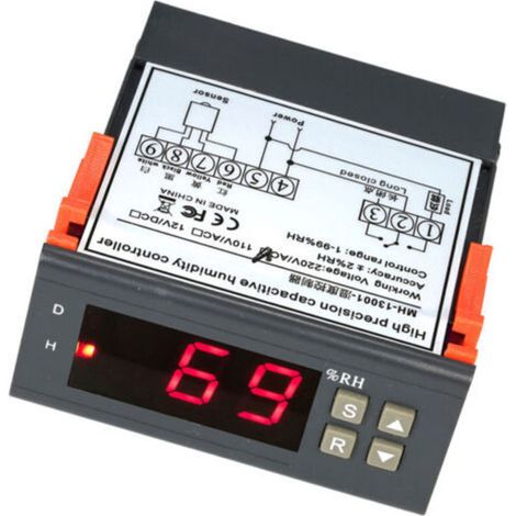 - Air Humidity Controller, Measurement Range 1%–99%, With Sensor, 10A 220V (1/5)