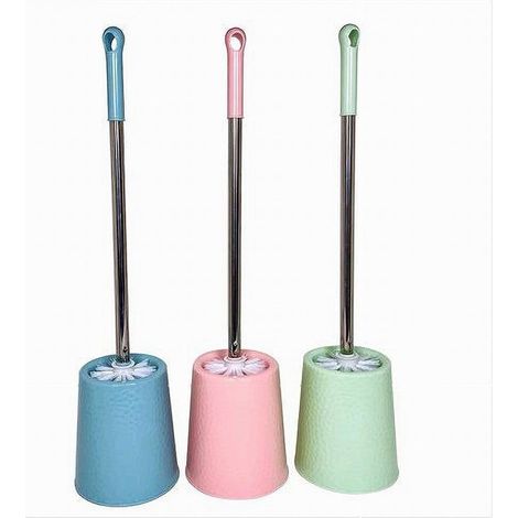 Cleafe - Portascopino Rotondo Colorato Lavorato Per Bagno Wc Toilette Con Scopino 79466 - (1/2)