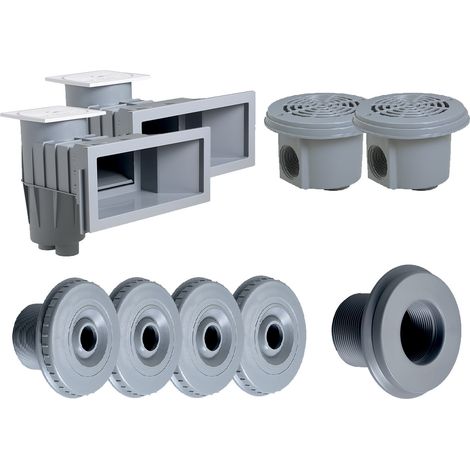 Kit pièces à sceller Gris Clair pour piscine 10 x 5 m - Hayward
