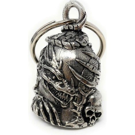 Clochette Dragon Crâne 2025 - Accessoire de motard ou porte-clés porte-bonheur (1/5)